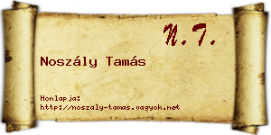 Noszály Tamás névjegykártya
